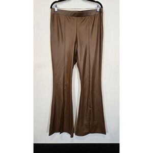 Rue21 XL Vegan Leather Y2k Style Split Flare Pants